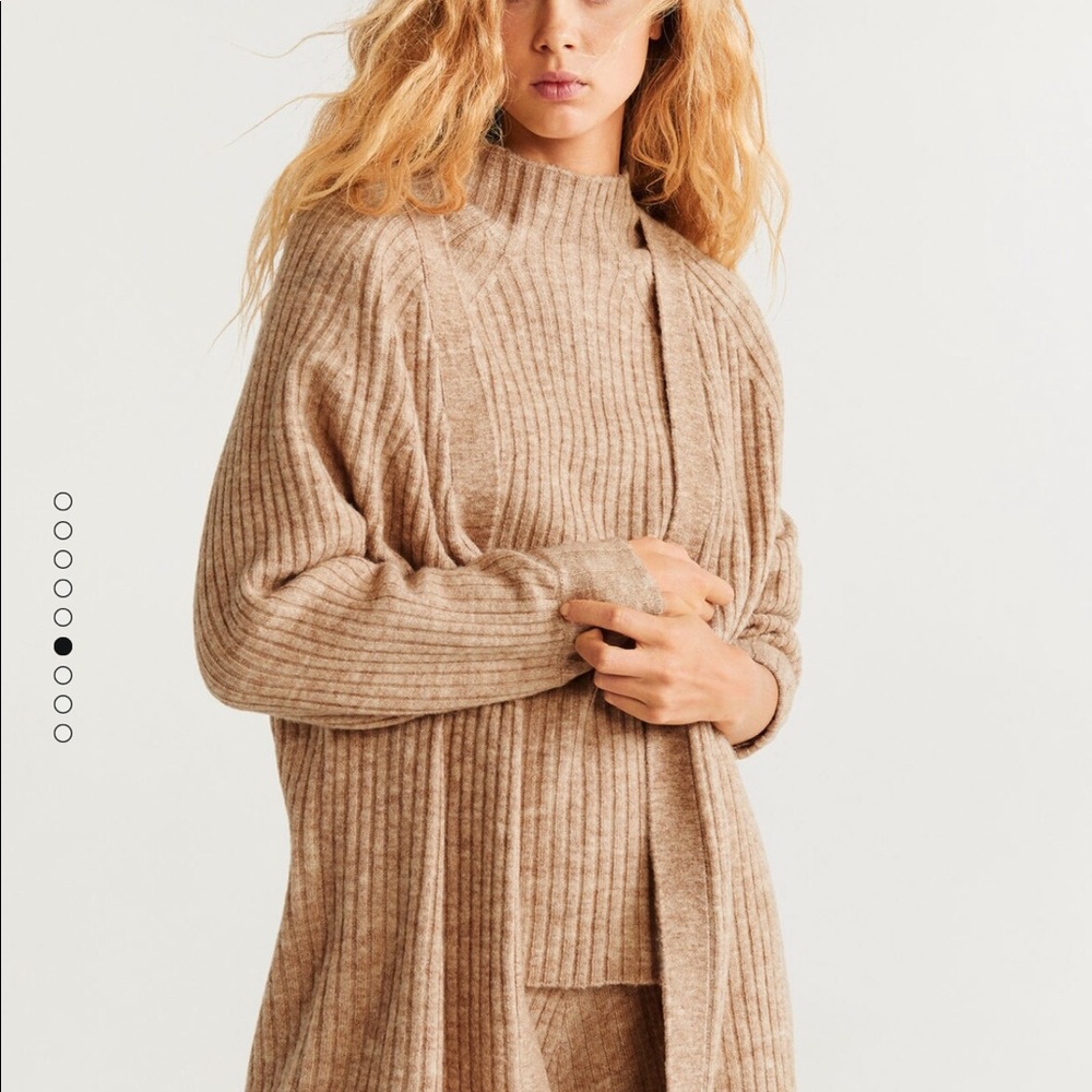 Mango Tan Ribbed Sweater Set - Picture 2 of 5